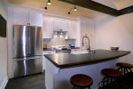 A fully equipped kitchen